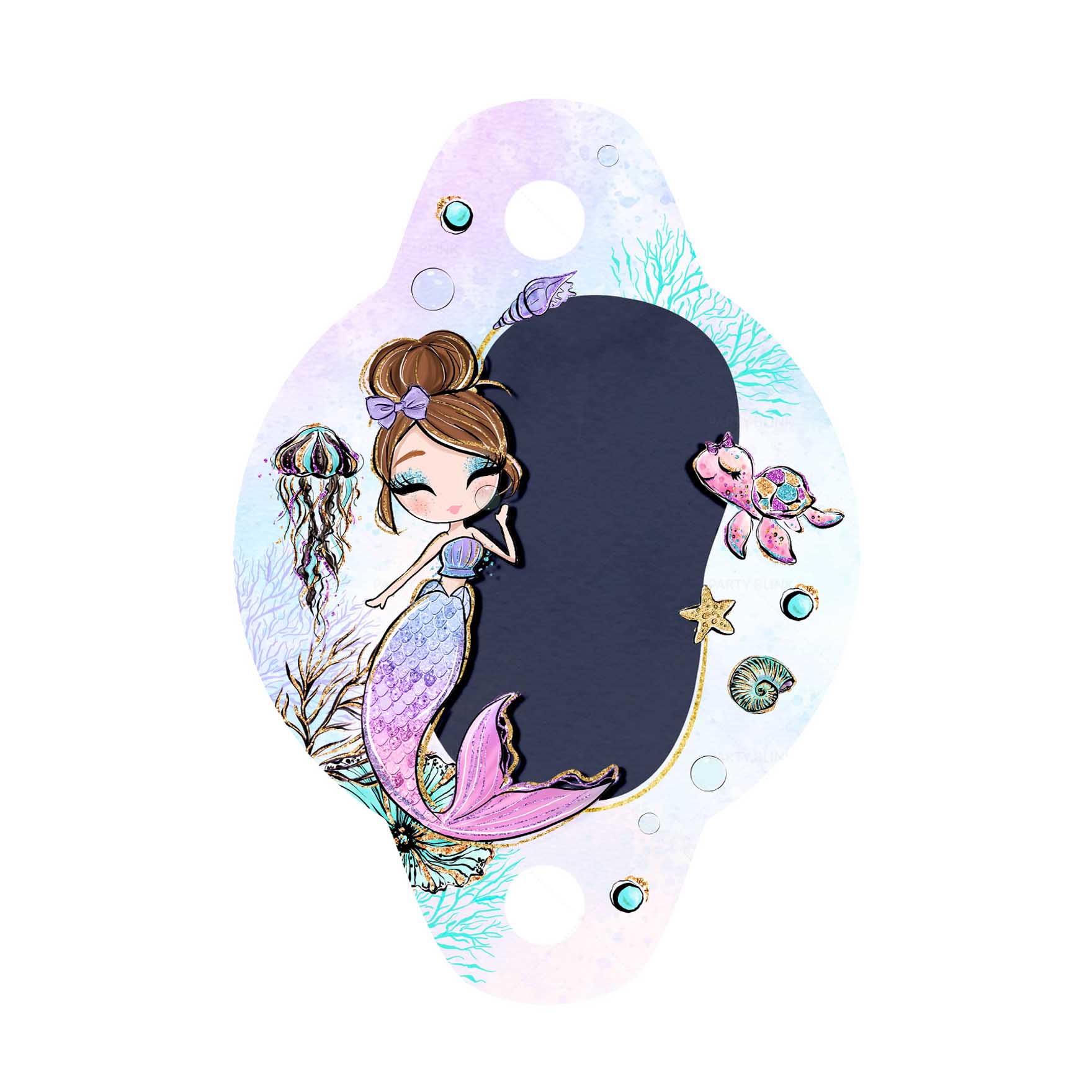 Free Mermaid Straw Tag