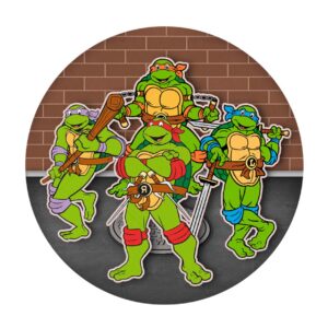 Free Ninja Turtles Round Label