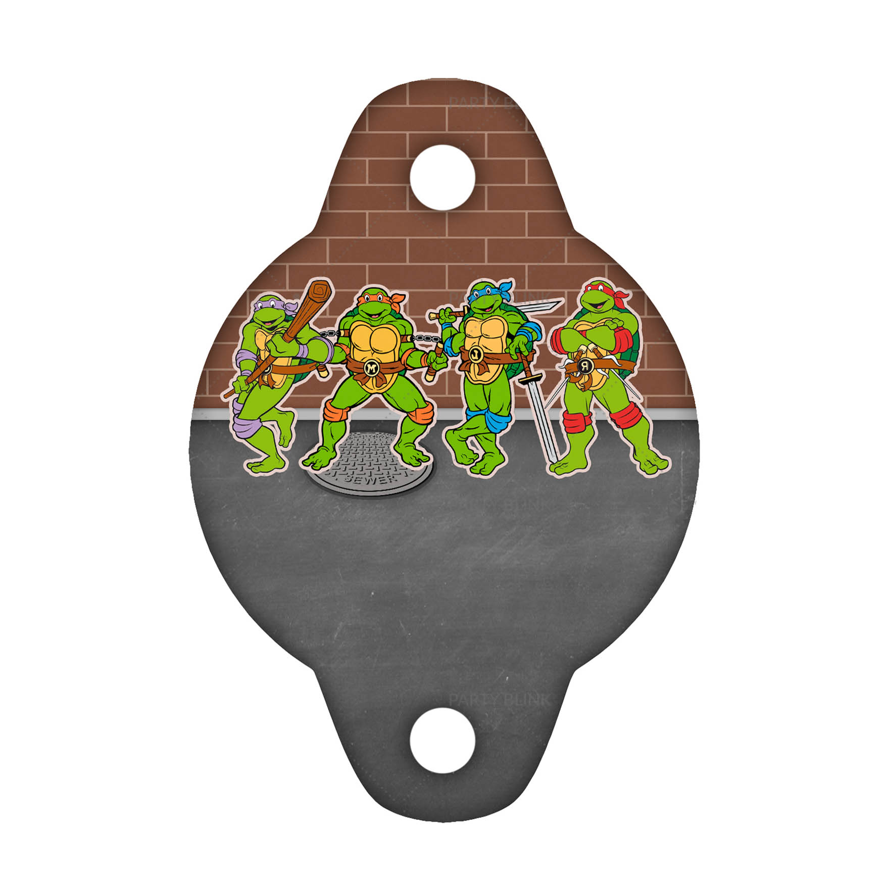 Free Ninja Turtles Straw Tag