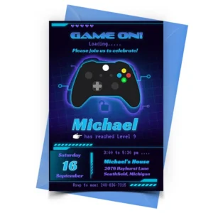 Gamer Invitation Personalized