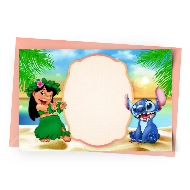 Lilo and Stitch Invitation Personalized - Blank