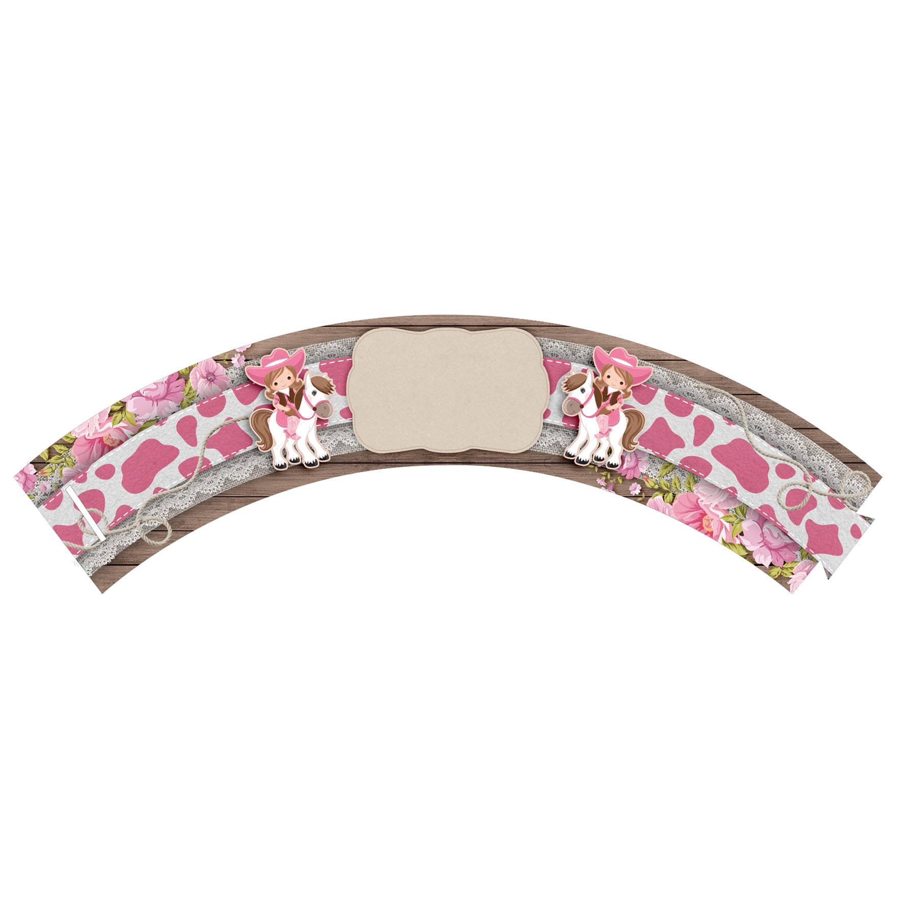 Free Cowgirl Cupcake Wrap