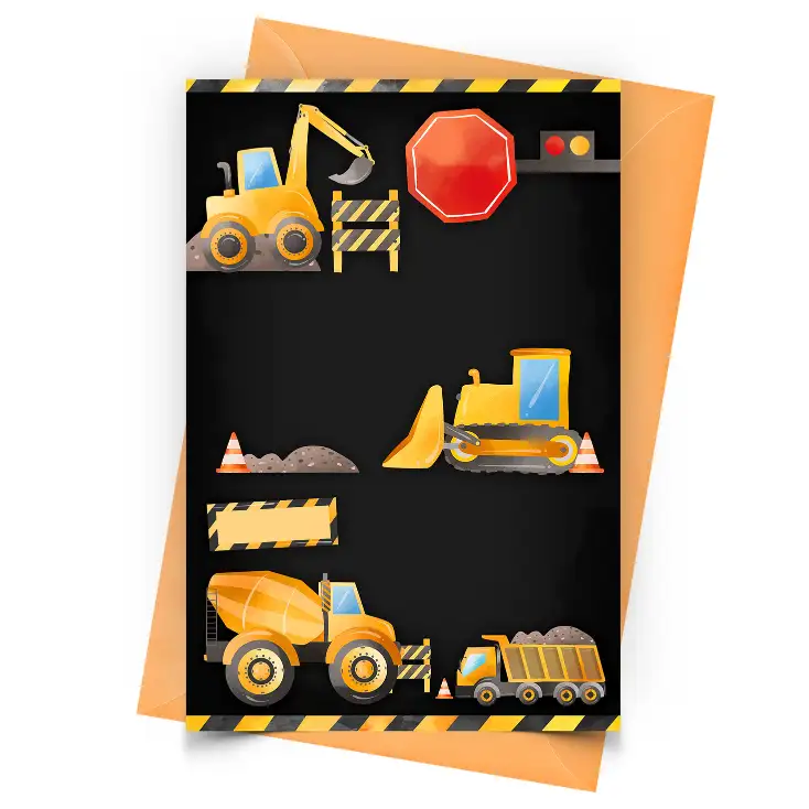Construction Invitation Personalized - Blank