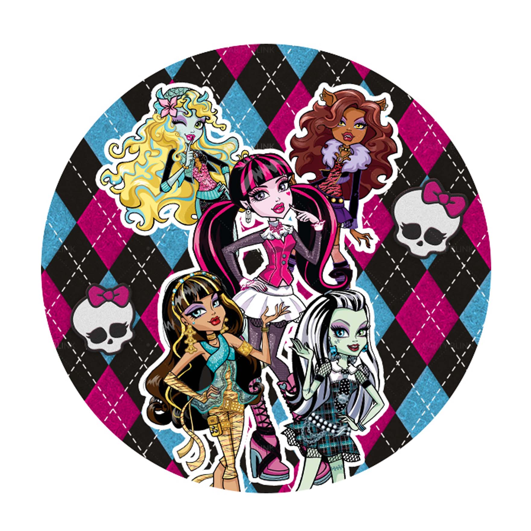 Free Monster High Round Label