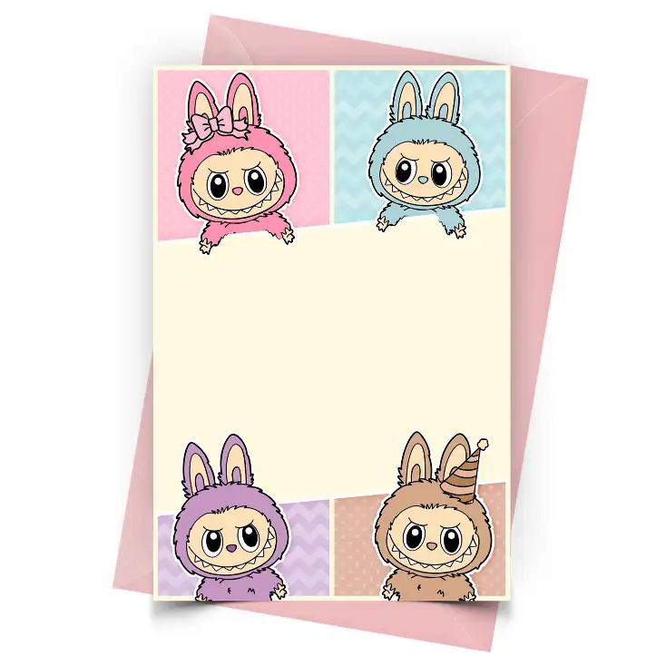 Labubu Invitation Personalized - Blank