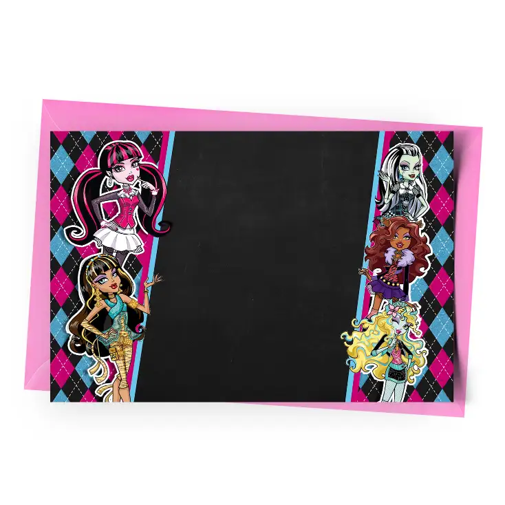 Monster High Invitation Personalized - Blank