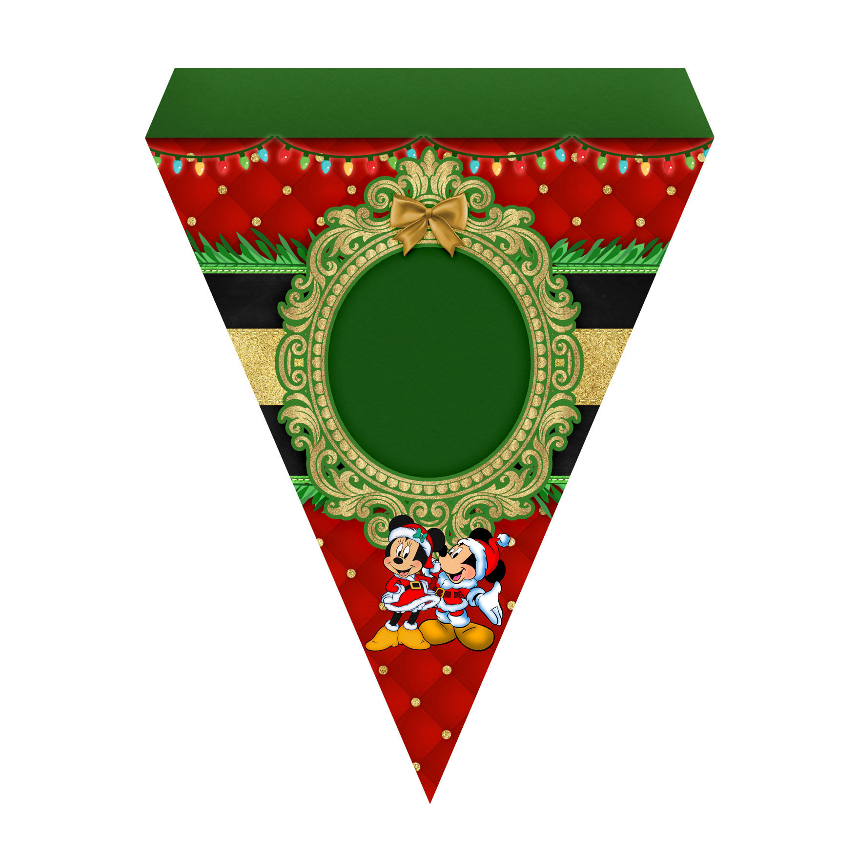 Free Mickey and Minnie Christmas Flag