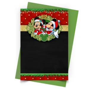 Mickey and Minnie Christmas Invitation Personalized - Blank