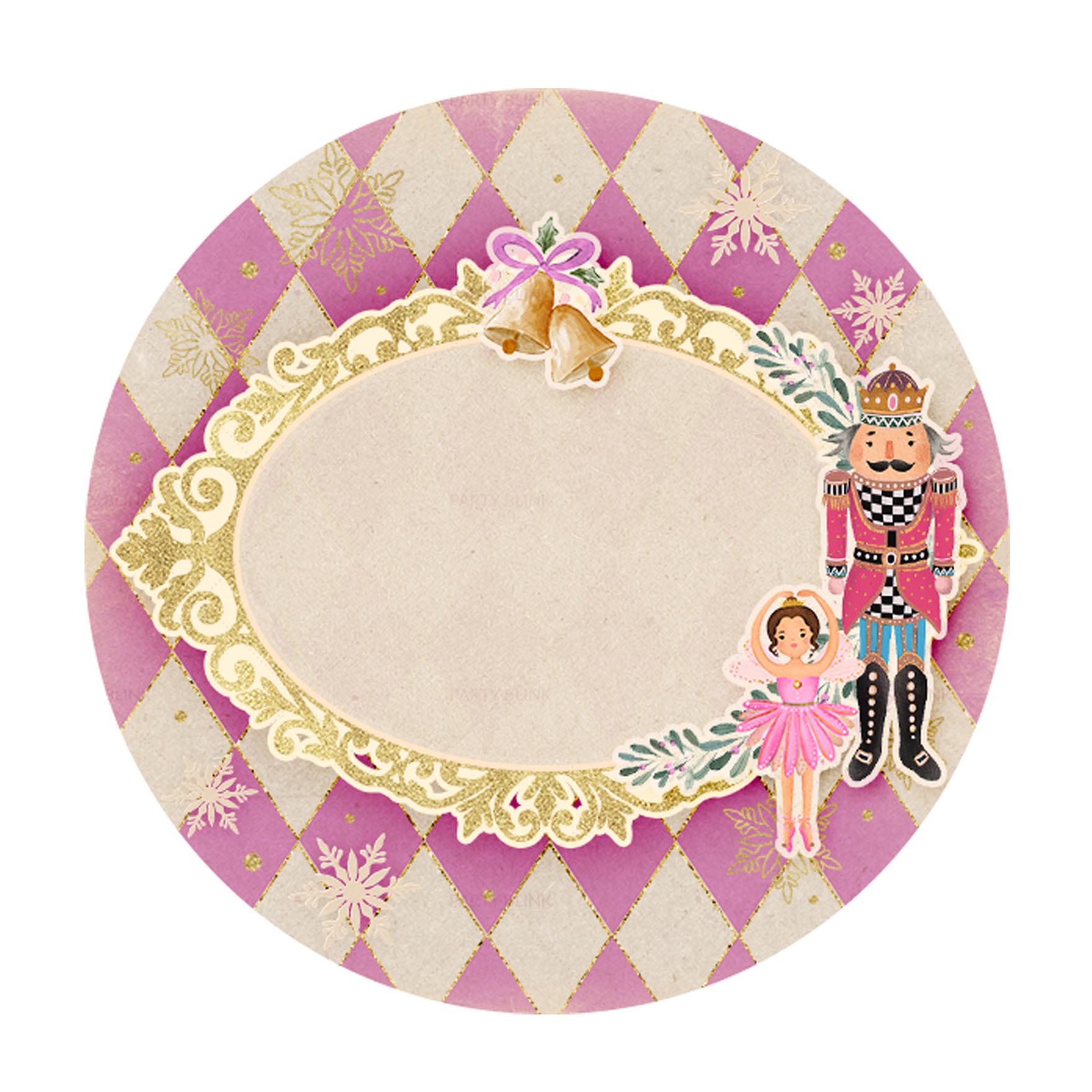 Nutcraker Round Label for text Free