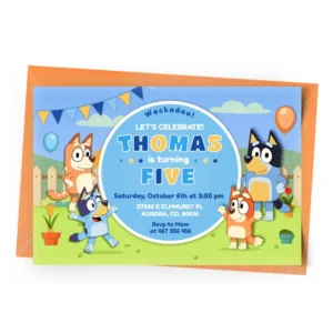 Bluey Invitation T2 Personalized