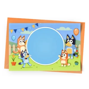 Bluey Invitation T2 Personalized - Blank