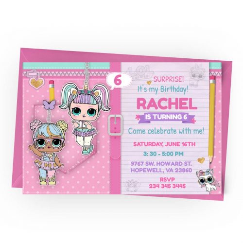 Lol Surprise Invitation Free Editables To Download And Print Party Blink