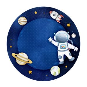 Free Astronaut Round Label for Text