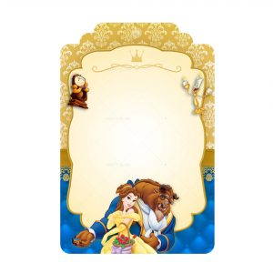 Free Beauty and the Beast Tag Label Editable Template