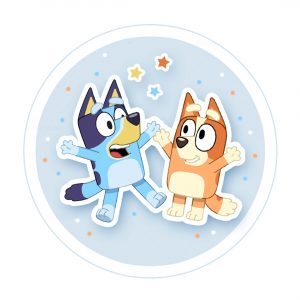 Free Bluey Round Label