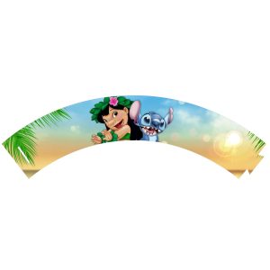 Free Lilo & Stitch Cupcake Wrap