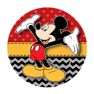 Free Mickey Round Label