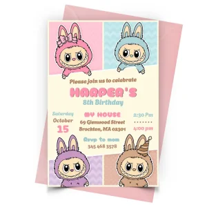 Labubu Invitation Personalized