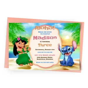Lilo and Stitch Invitation Personalized