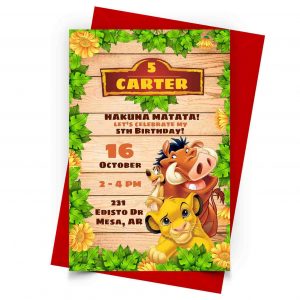 Lion King Invitation Personalized 1