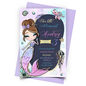 Mermaid Invitation Personalized