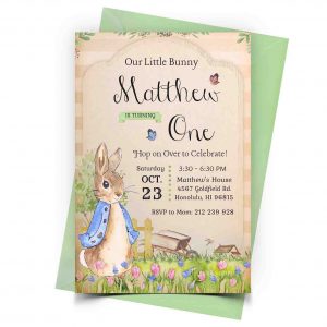 Peter Rabbit Invitation Personalized